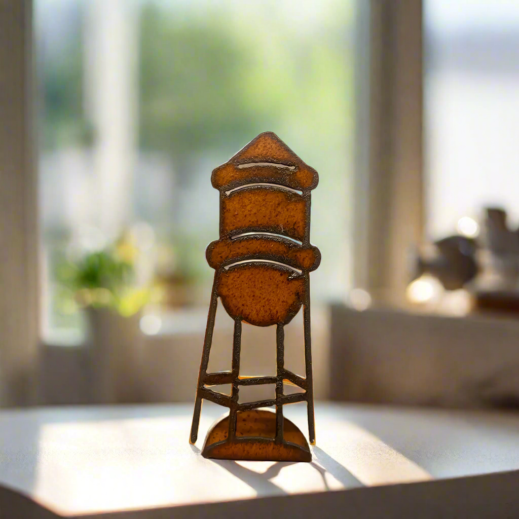 Water Tower Rustic Farm Style Doodad Tabletop Gift