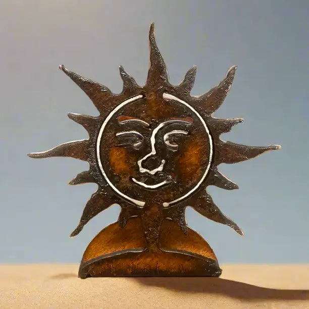 Sun Face Southwestern Desert Standing Doodad