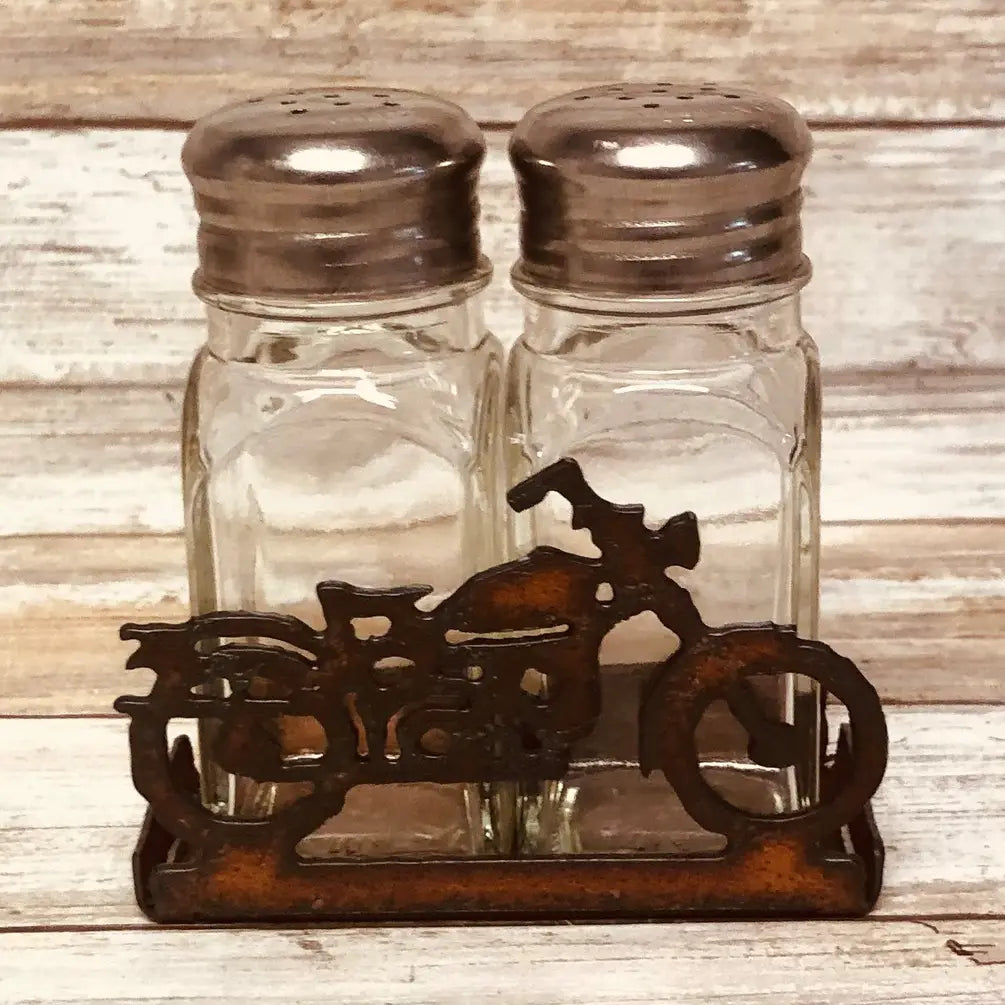 Vintage Motorcycle Sturgis Harley Salt n Pepper Shaker Set