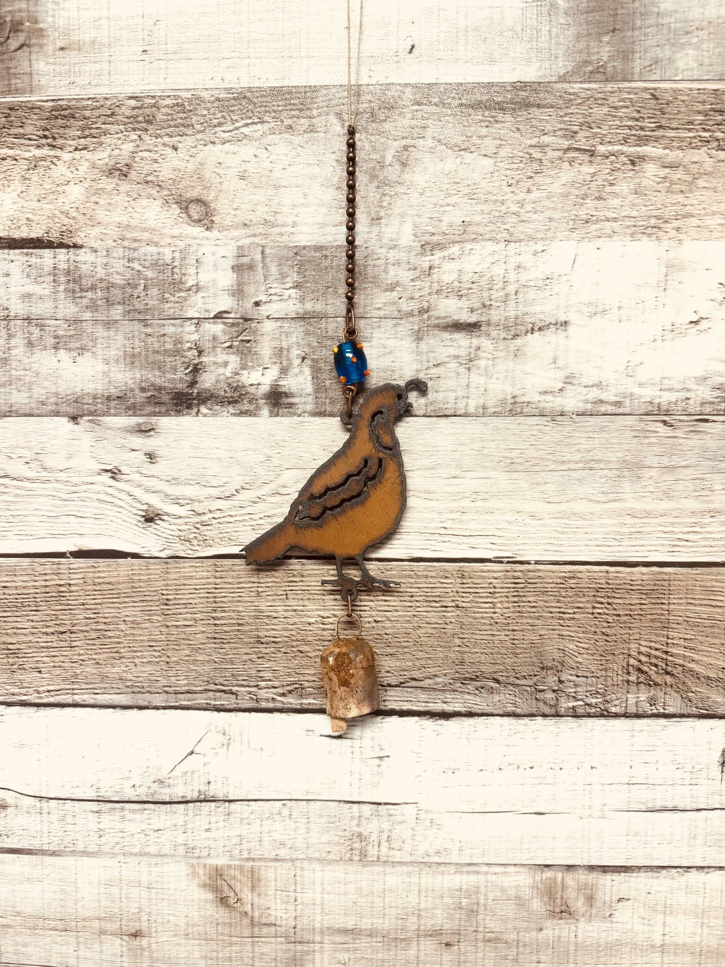 Quail Bell Rustic Metal Garden Nana Bell Arizona California