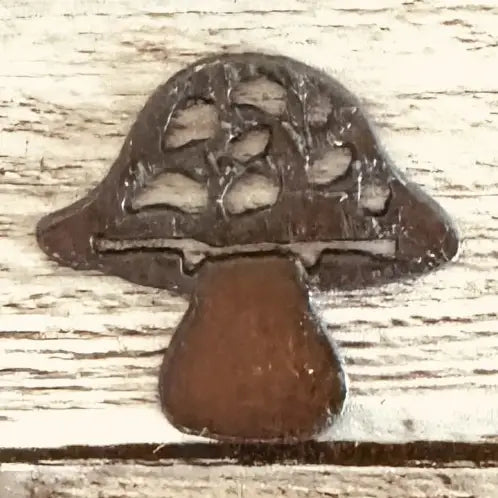 Mushroom #2 Mini Magnet Rustic Metal Whimsical Gift