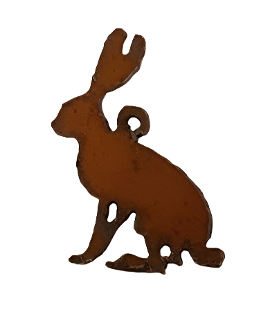 Jackrabbit charm Rustic Metal Southwest Pendant