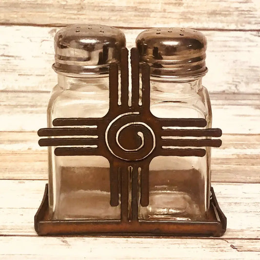 Zia with Swirl New Mexico Salt N Pepper Shaker