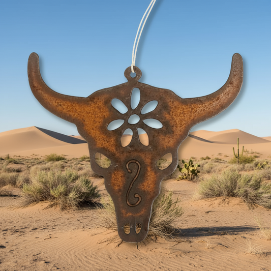 Buffalo Skull Garden Friend Ornament