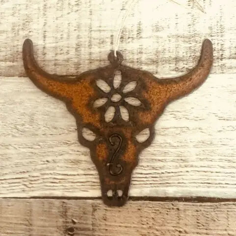 Buffalo Skull Garden Friend Ornament