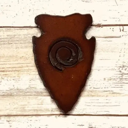 Arrowhead with Swirl Native rustic Metal Magnet