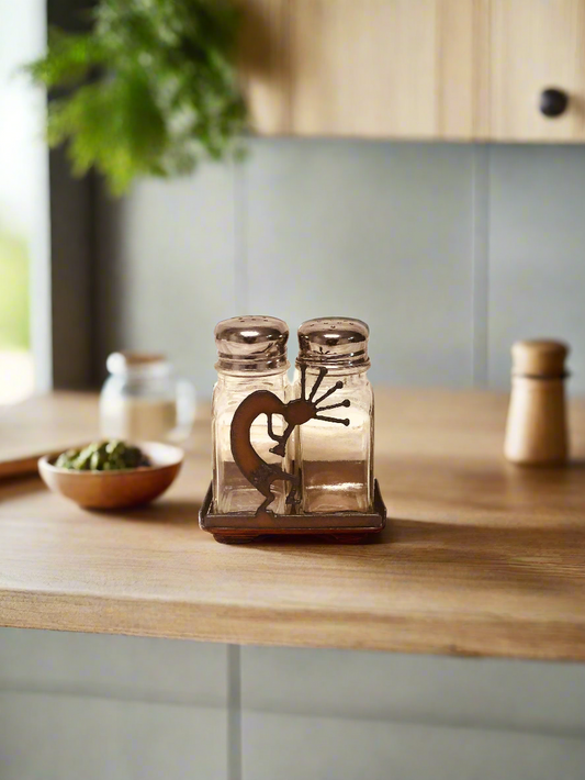 Kokopelli Southwest Desert Salt n Pepper Shaker Holder