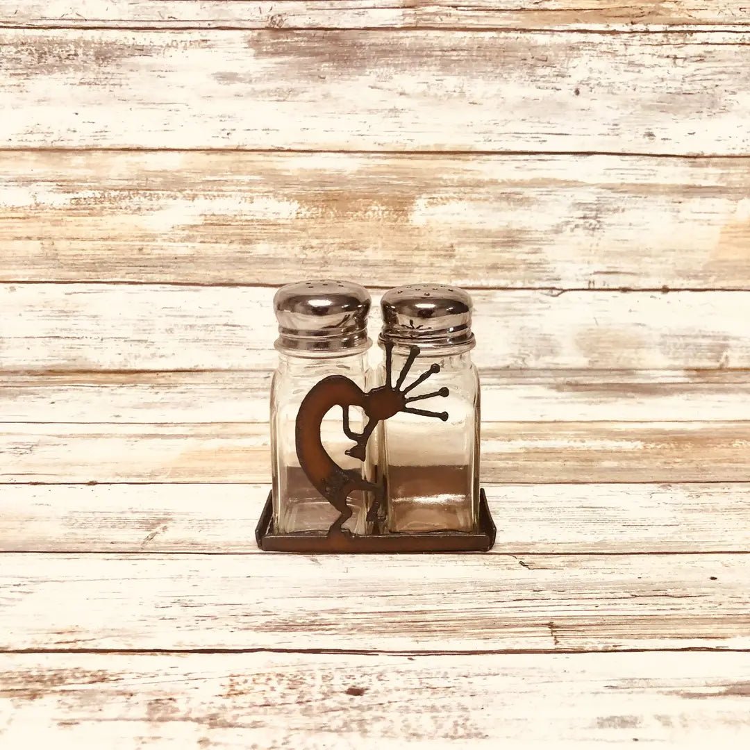 Kokopelli Southwest Desert Salt n Pepper Shaker Holder