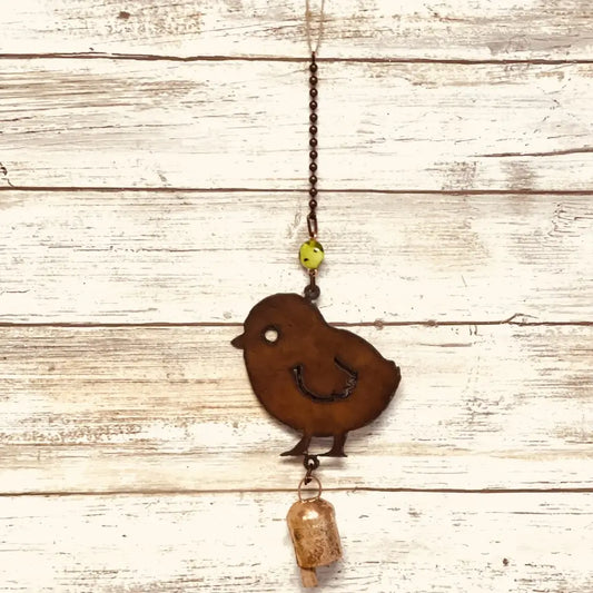 Chick Bell Rustic Farmhouse Garden Decor Chime