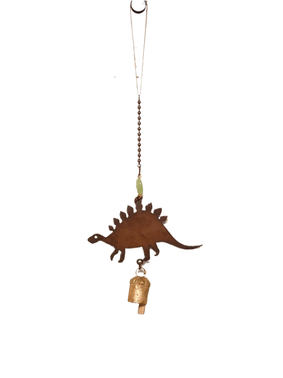 Stegosaurus Dinosaur Bell Chime Rustic Metal Bell