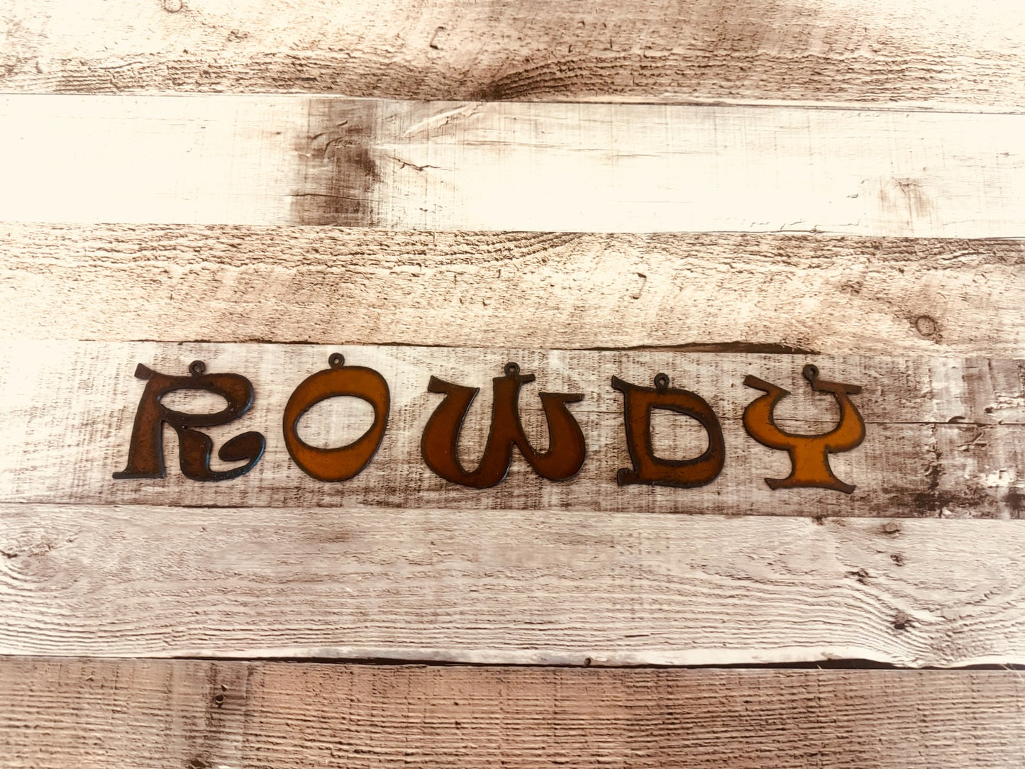 "Rowdy" font Initial Charm