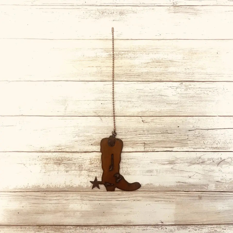 Boot Fan Pull Rustic Western Cowboy Decor