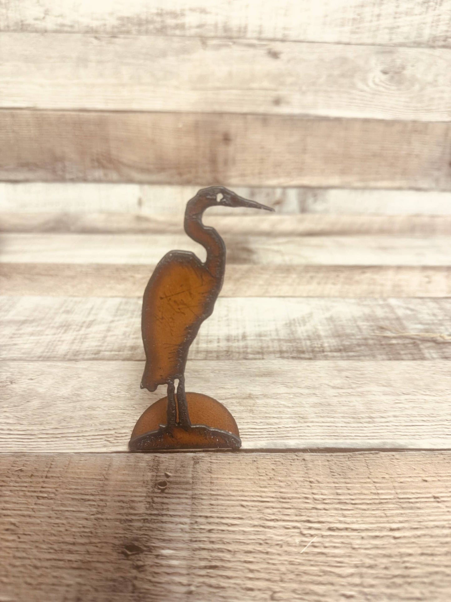 Crane Rustic Metal Doodad Nautical Tabletop Figurine