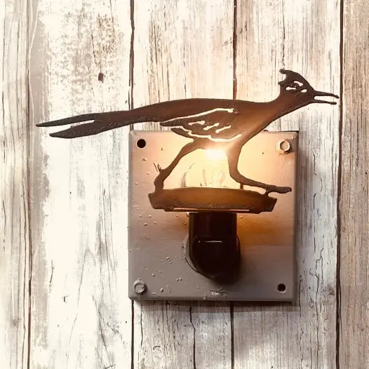 Roadrunner Running Rustic Southwestern Desert Night Light