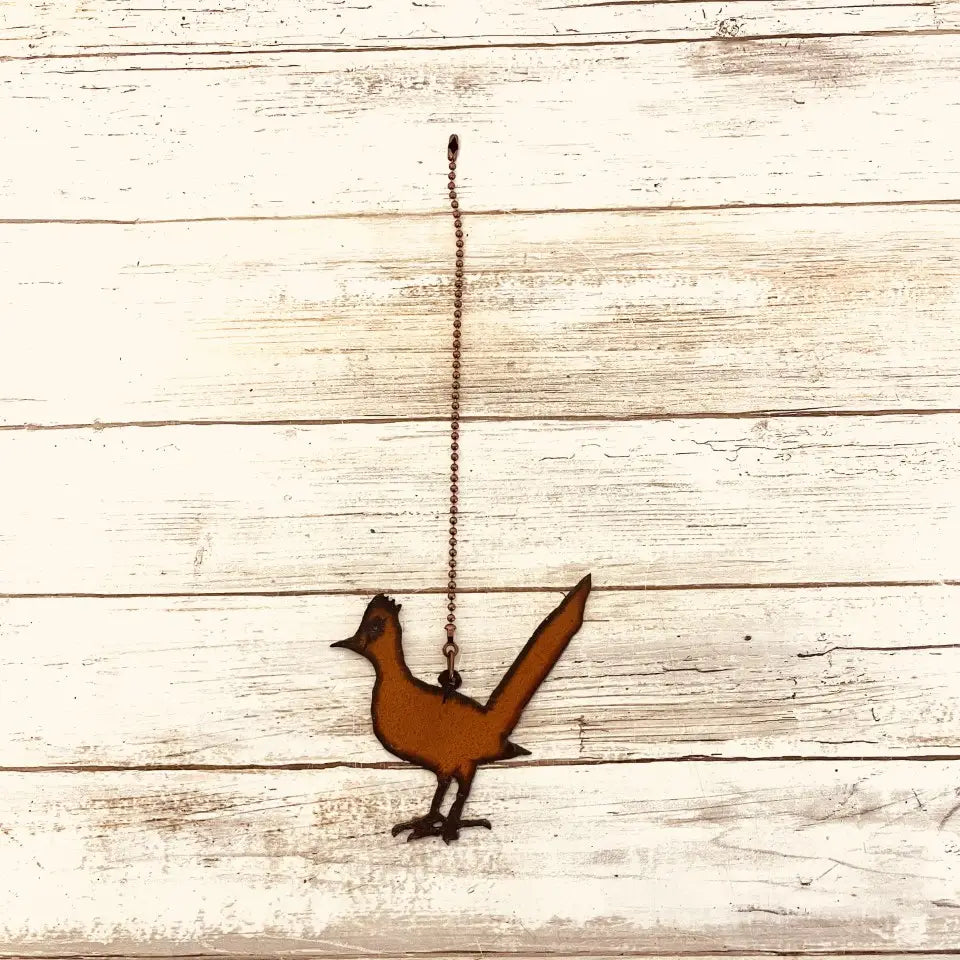 Roadrunner Looking Forward Fan Pull Rustic Southwest Decor