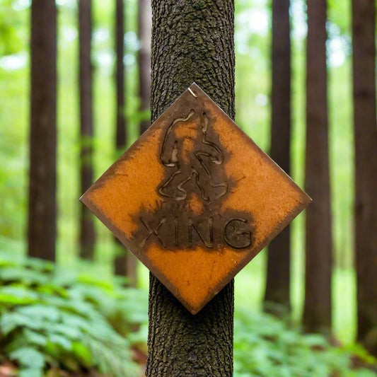 Bigfoot X'ing Warning Ornament