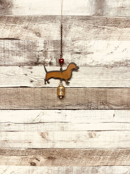 Dachshund Garden Bell Chime Dog Lover Garden Gift