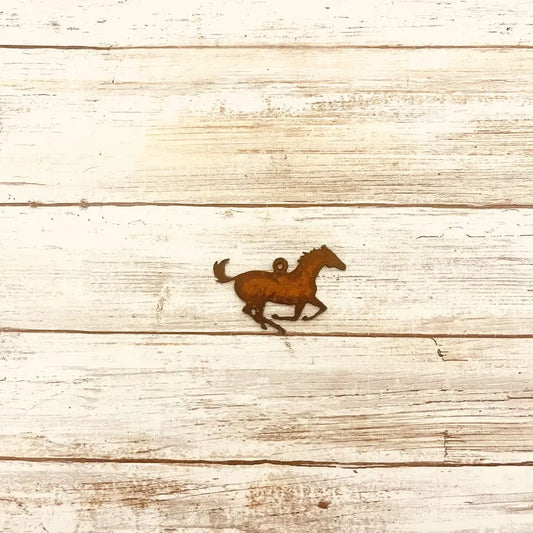 Running Horse Western Rustic Rodeo Charm Pendant