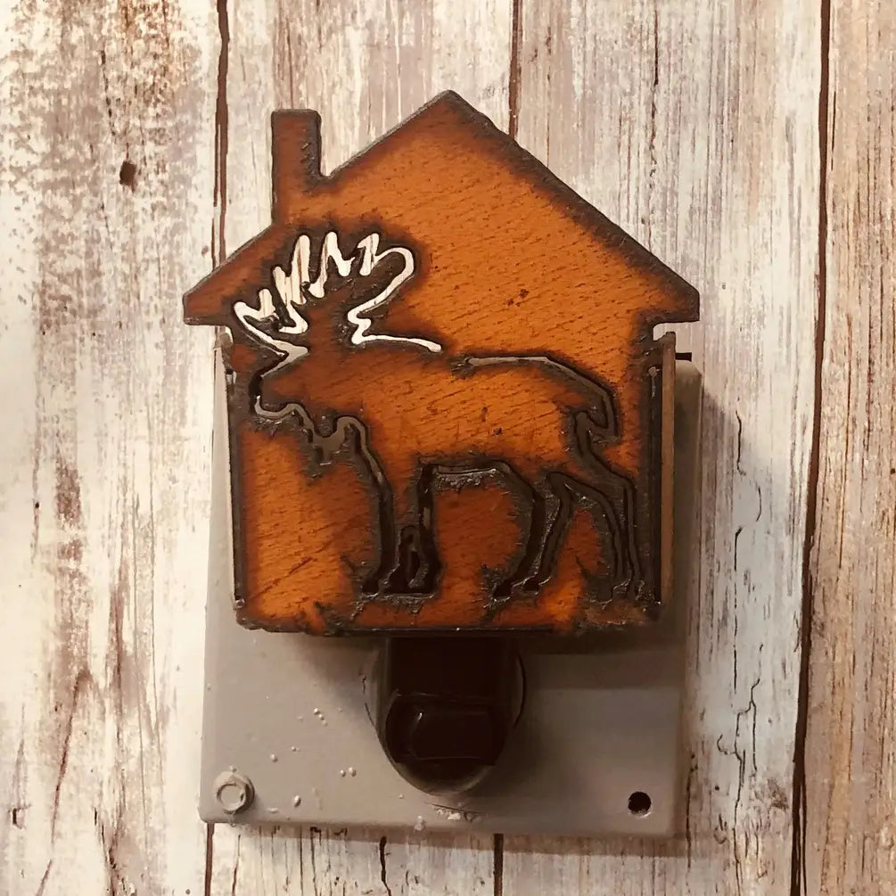 Moose Lodge Cabin Classic Nightlight