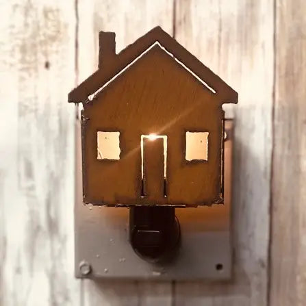 Cabin Lodge Classic Night Light Rustic Home Decor Metal