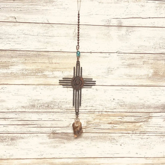 Zia Cross Bell Southwestern New Mexico Garden Chime