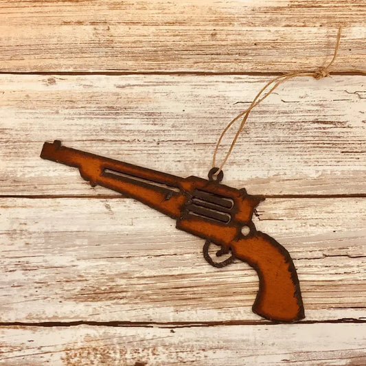 Gun Ornament Rustic Revolver