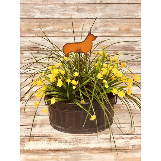 Corgi Dog Garden Plant Stake