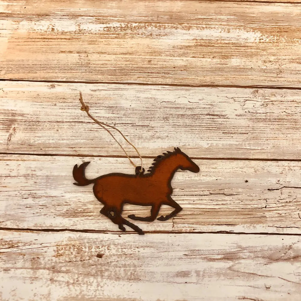 Running Horse Western Ornament