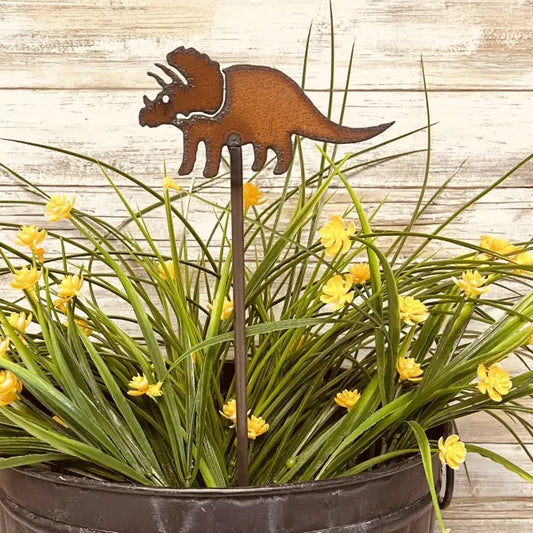 Triceratops Dinosaur Plant Stake