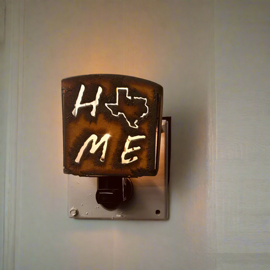Home with O as Texas Rustic Metal Texas Home Decor Gift