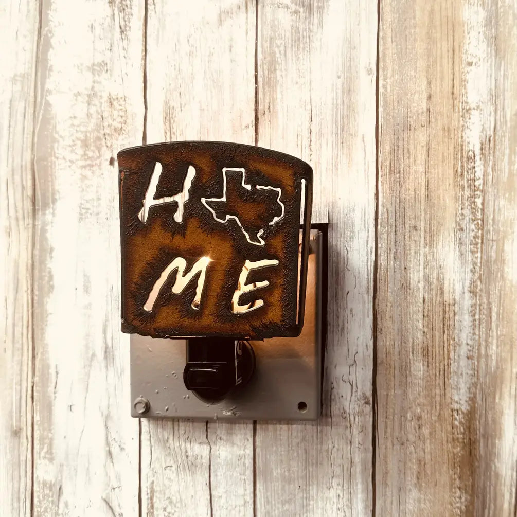 Home with O as Texas Rustic Metal Texas Home Decor Gift