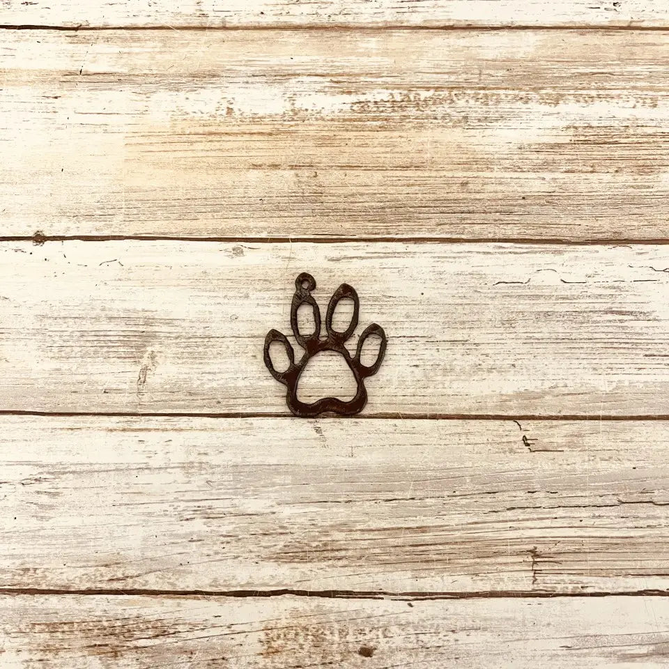 Outline Dog Paw Charm Pendant