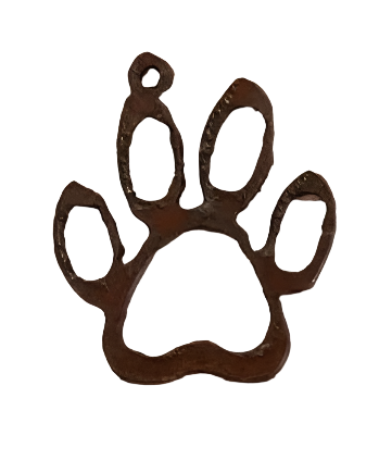 Outline Paw Charm Dog Pendant