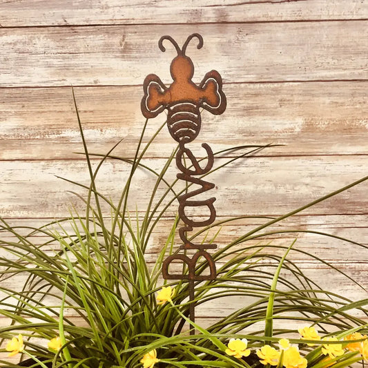 BEE BRAVE Bumble Bee Garden Stake