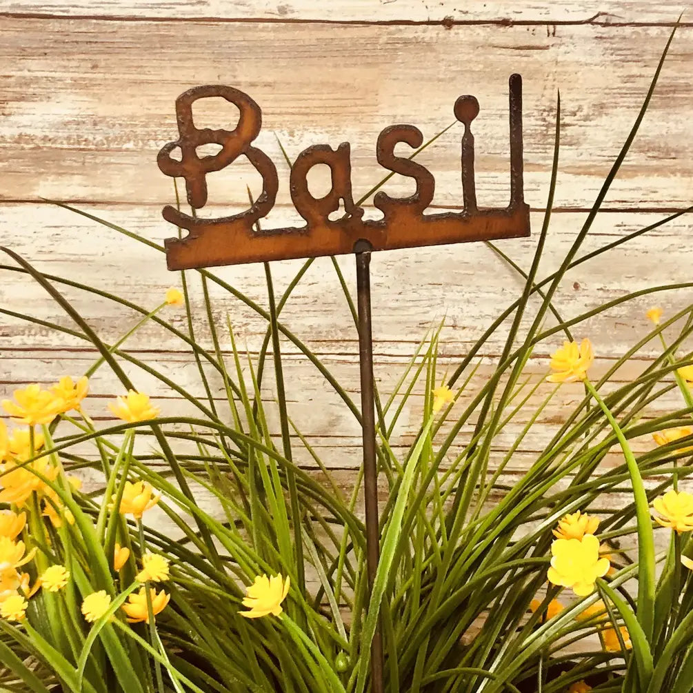 Basil Garden Marker Plant Stake