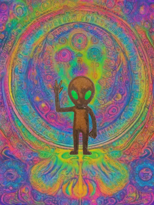 Alien Full Body with Peace Area 51 Roswell Magnet
