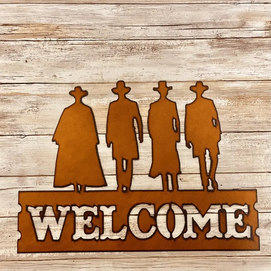 Tombstone Lawmen Horizontal Welcome Western Sign