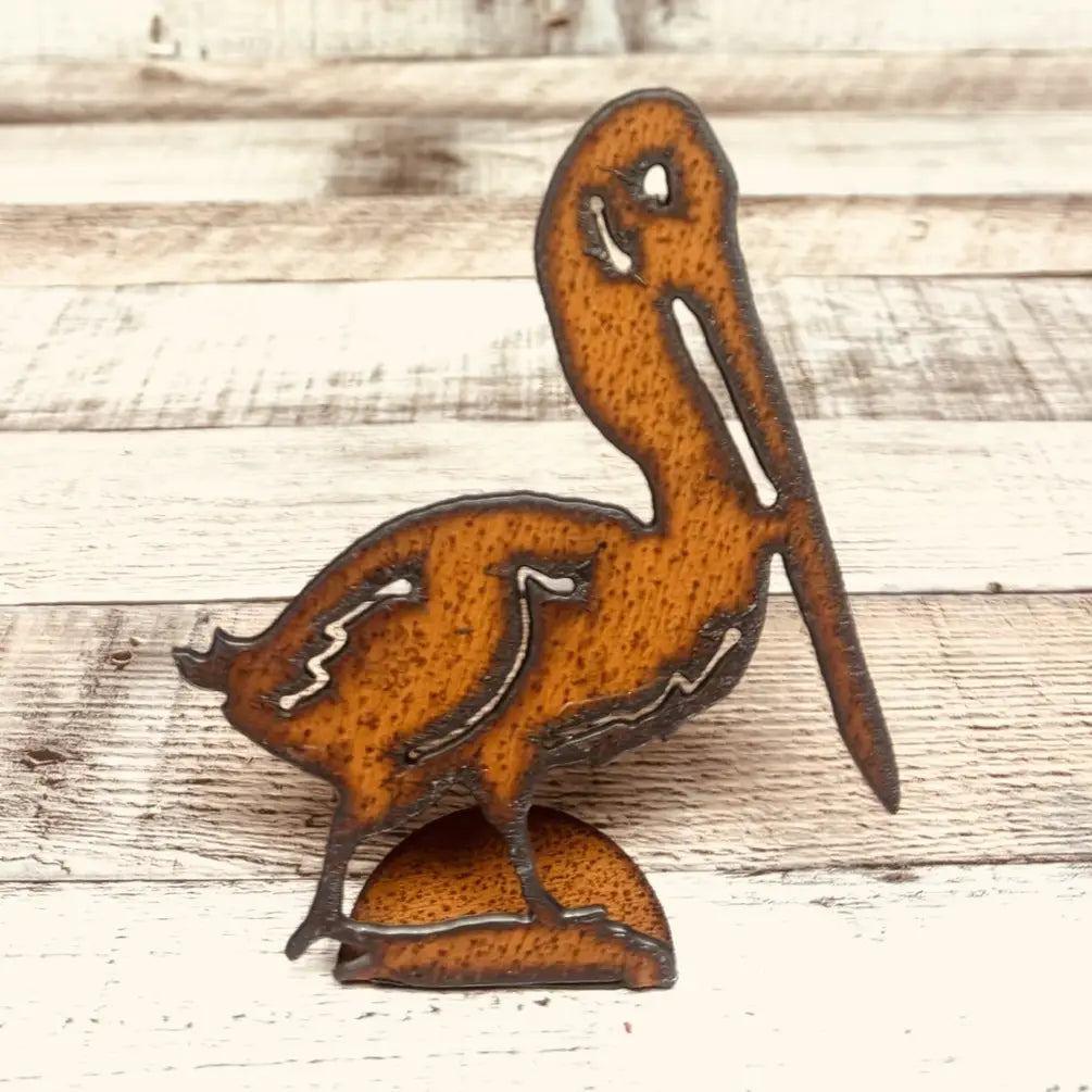Pelican Rustic DOODAD Metal Nautical Sealife Figurine