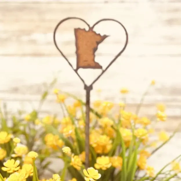 Heart Outline with Minnesota Garden Plant Stake