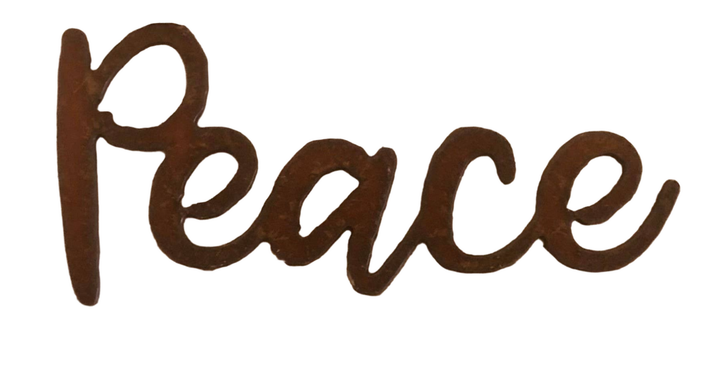 Peace Cursive word Magnet