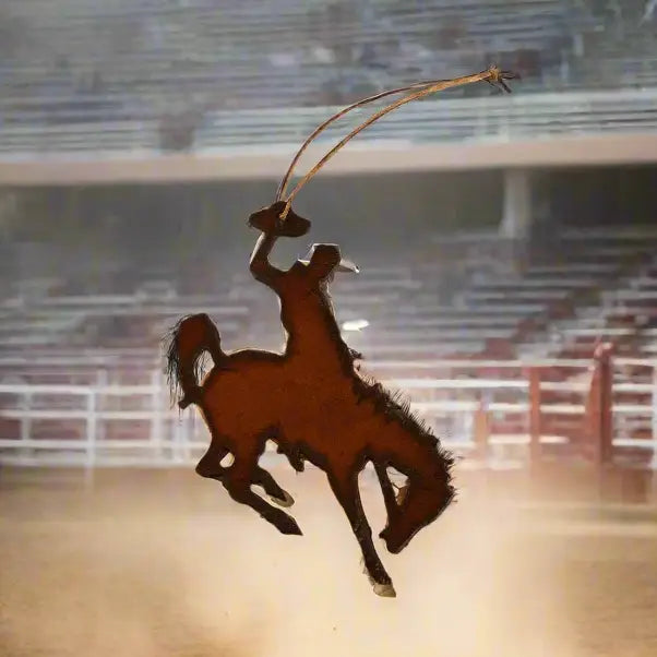 Bronc Rider With Hat Western Wyoming Ornament