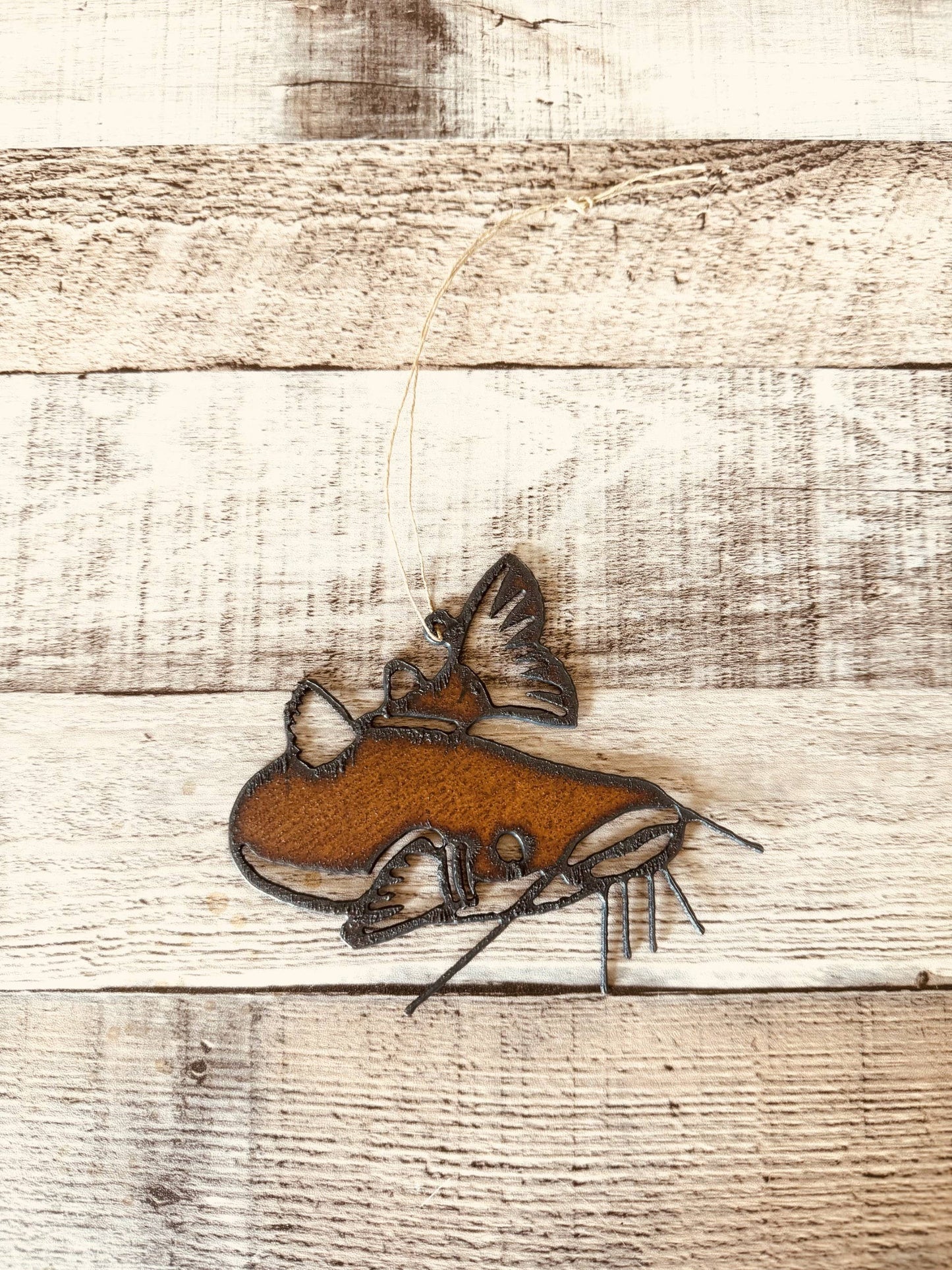 Catfish Rustic Metal Lodge Ornament Fish Lover Gift