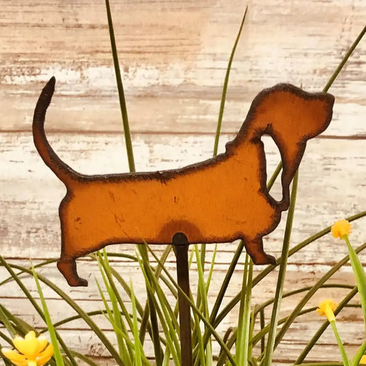 Basset Hound Garden Dog Breed Plant Stake