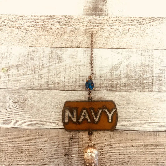 Navy Military Rustic Bell Americano Made in the USA Garden