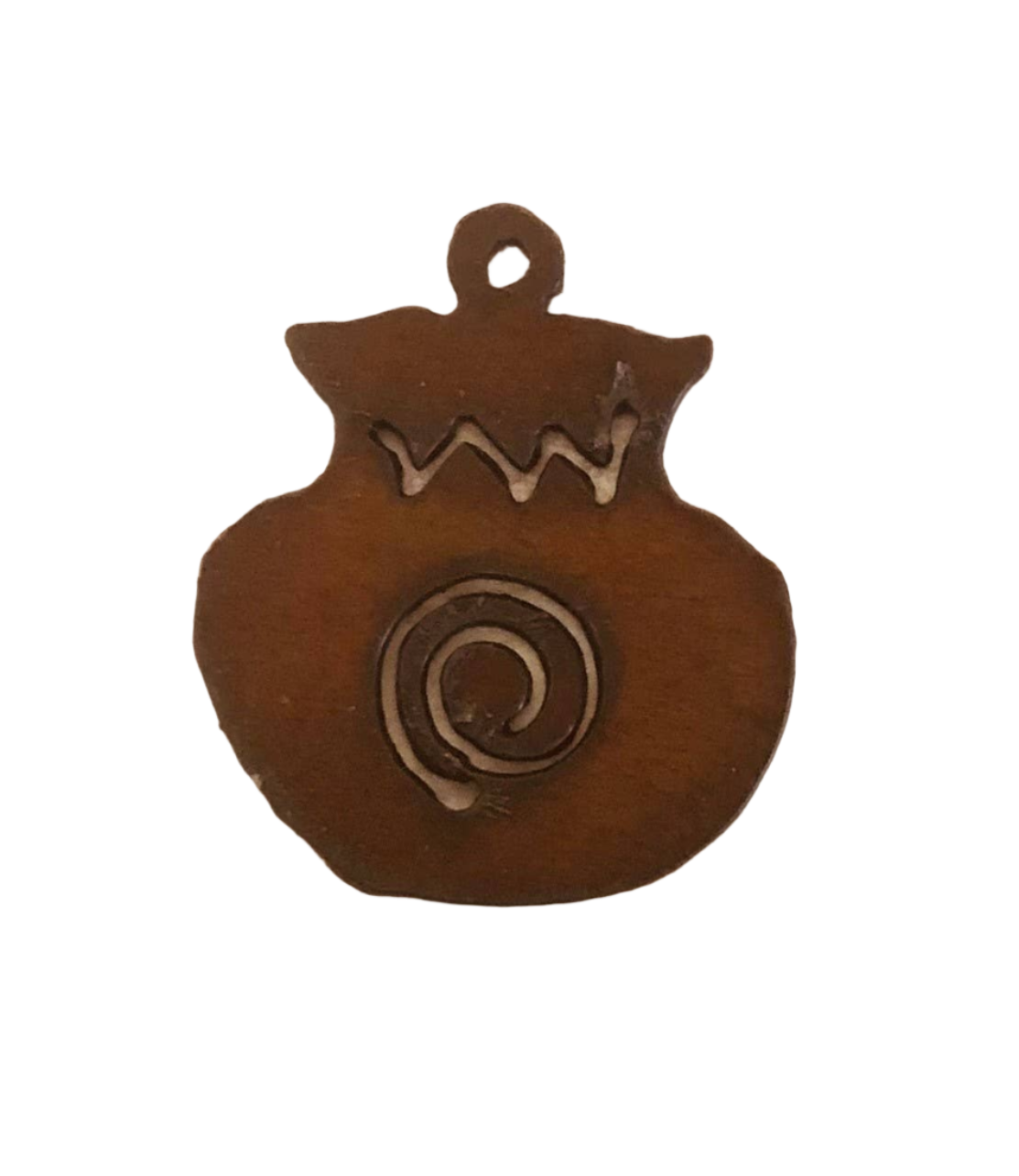 Pot with swirl southwest pendant charm