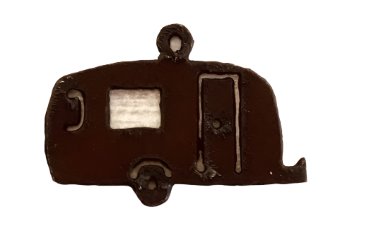 Camper Trailer Koa Charm Pendant rustic Metal
