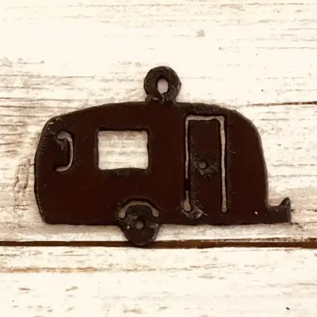 Camper Trailer Koa Charm Pendant Rustic Metal