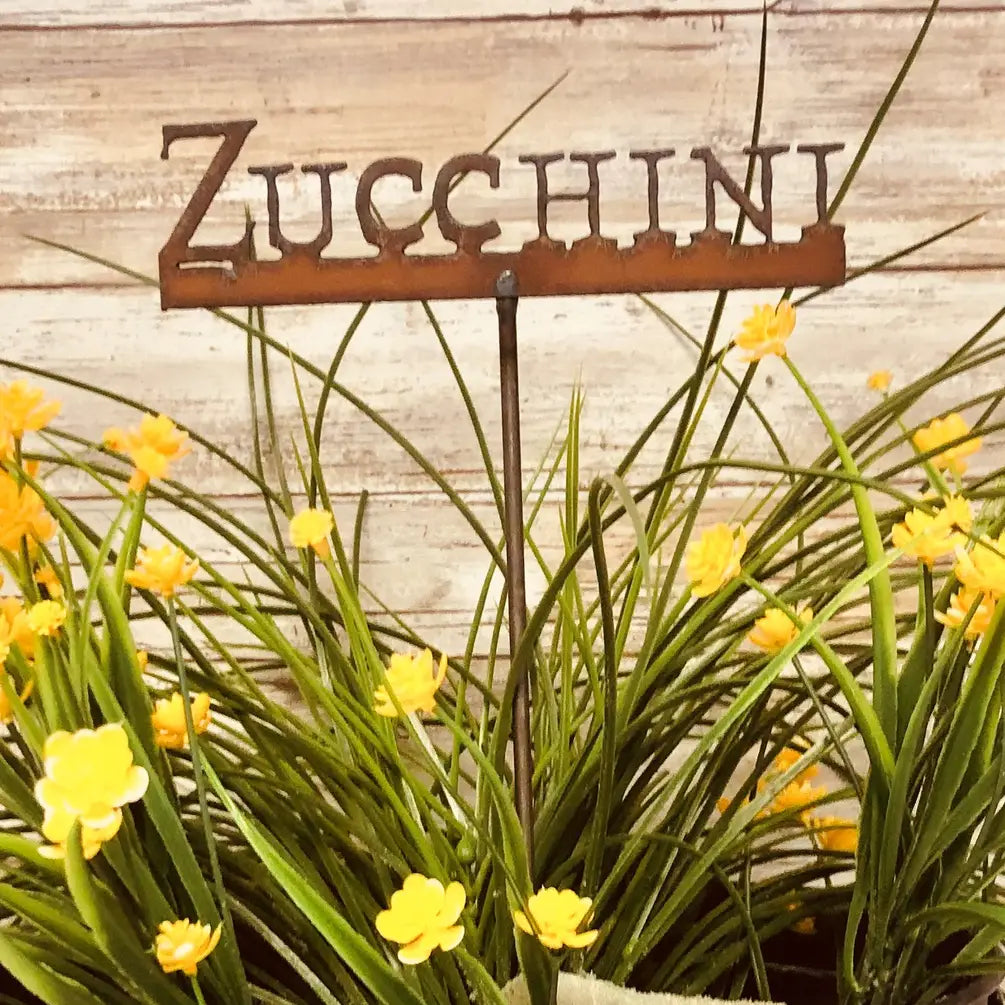 Zucchini Vegetable Garden Marker Stake