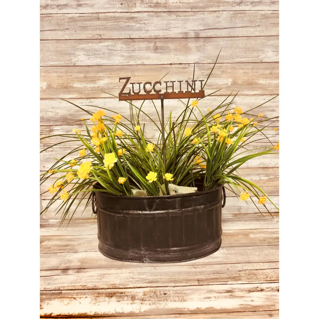 Zucchini Vegetable Garden Marker Stake