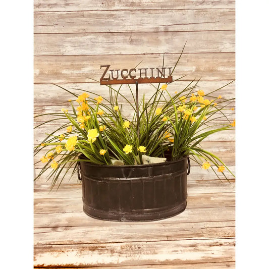 Zucchini Vegetable Garden Marker Stake